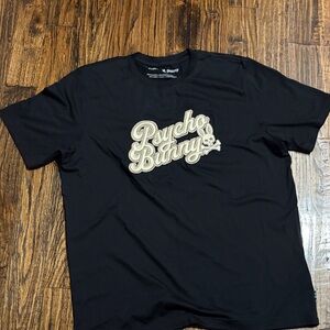 Psycho Bunny Black and Cream Graphic Tee
